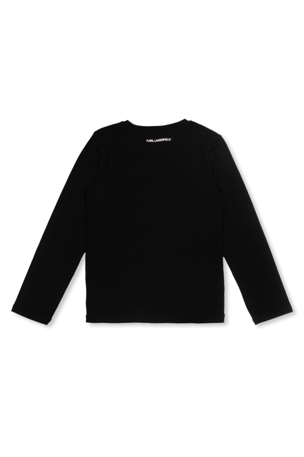 Black Top with logo Karl Lagerfeld Kids - Altuzarra Sweater